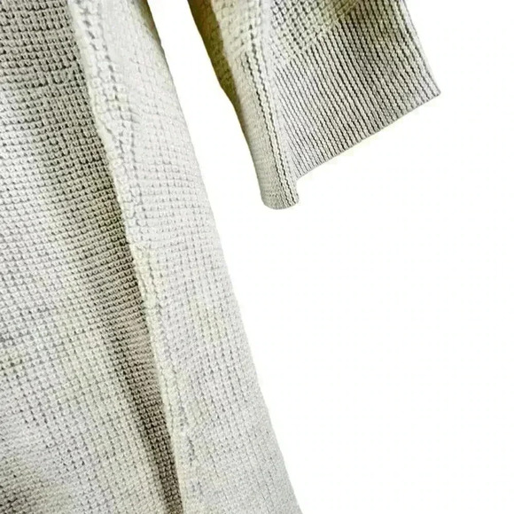 FRAME Women's L Off White Multi Short Sleeve Crew Neck Knit Sweater Ribbed - Picture 8 of 8